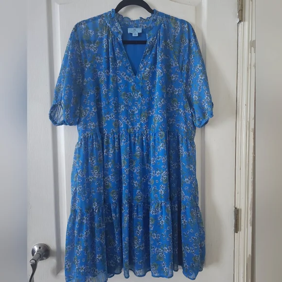 cece blue dress Cece Dress in Italian Stretch Cotton